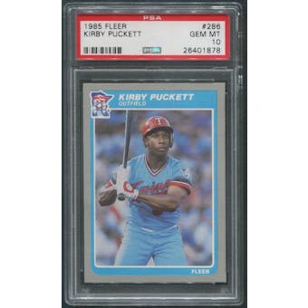 1985 Fleer Baseball #286 Kirby Puckett Rookie PSA 10 (GEM MT)