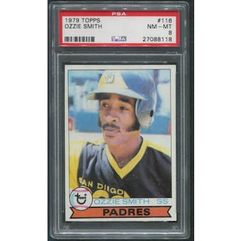 1979 Topps Baseball #116 Ozzie Smith Rookie PSA 8 (NM-MT)