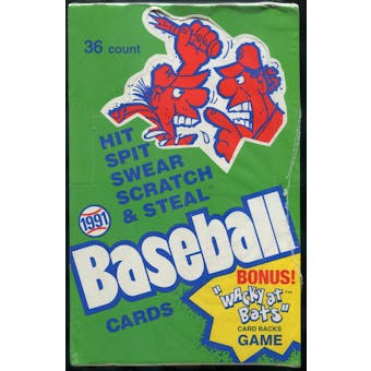 Hit Spit Swear Scratch & Steal Baseball Box (1991 Confex)