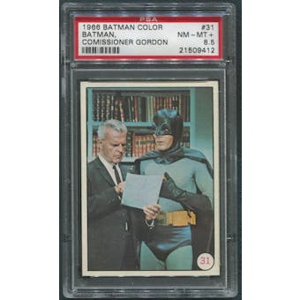 1966 Topps Batman Color #31 Batman & Comissioner Gordon PSA 8.5 (NM-MT+)