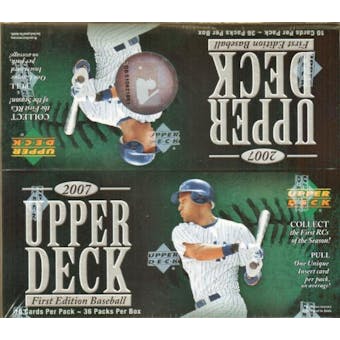 2007 Upper Deck 1st Edition Baseball 36 Pack Box