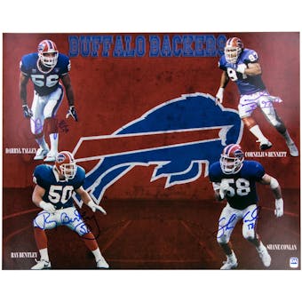 Buffalo Bills Backers Bennett/Conlan/Talley/Bentley Autographed 16x20