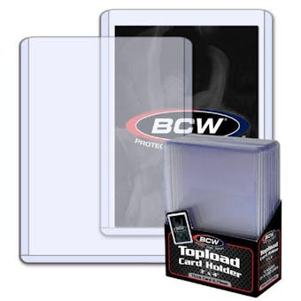 BCW 3x4 Thick 108pt. Toploader 100-Pack Case (1000 Count)