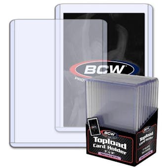 BCW 3x4 Thick 197pt. Toploader 100-Pack Case (500 Count)