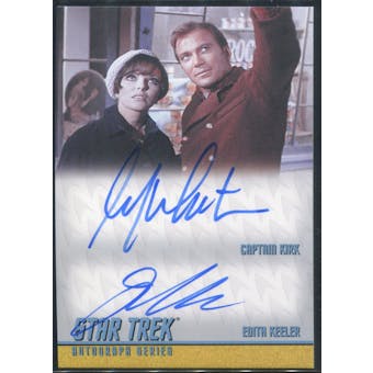 2013 Star Trek The Original Series Heroes and Villains Dual Autographs #DA7 William Shatner/Joan Collins EL