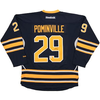 Jason Pominville Autographed Buffalo Sabres Large Blue Hockey Jersey
