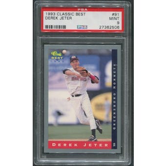 1993 Classic Best Baseball #91 Derek Jeter Rookie PSA 9 (MINT)