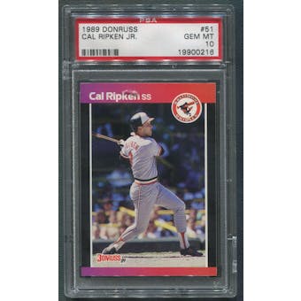 1989 Donruss Baseball #51 Cal Ripken Jr. PSA 10 (GEM MT)