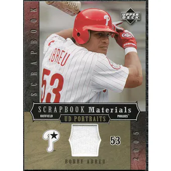 2005 Upper Deck UD Portraits Scrapbook Materials #BA Bobby Abreu Jersey