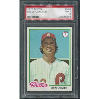 1978 Topps Baseball #540 Steve Carlton PSA 9 (MINT)