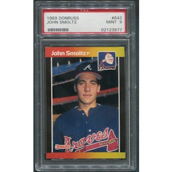 1989 Donruss Baseball #642 John Smoltz Rookie PSA 9 (MINT)