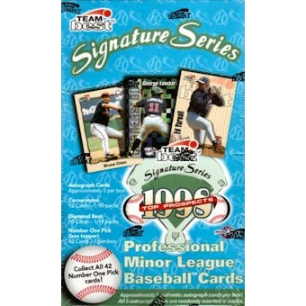 1998 Team Best Signature Series Minor League Baseball Hobby Box