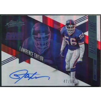 2016 Absolute #15 Lawrence Taylor Marks of Fame Numbers Auto #47/56