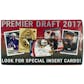 2017 Sage Hit Premier Draft High Football 14-Pack Box