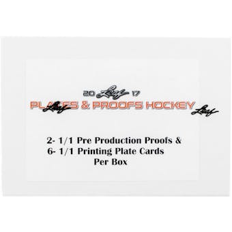2017 Leaf Plates and Proofs Hockey Hobby Box