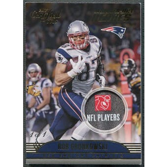 2017 Certified Cuts #21 Rob Gronkowski Modern Day Heroes Gold Patch Laundry Tag #1/1