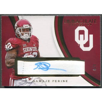 2017 Immaculate Collection Collegiate #20 Samaje Perine Chin Strap Rookie Auto #1/8