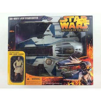 Star Wars ROTS Obi-Wan's Jedi Starfighter with Bonus Figure MISB (Box Wear)