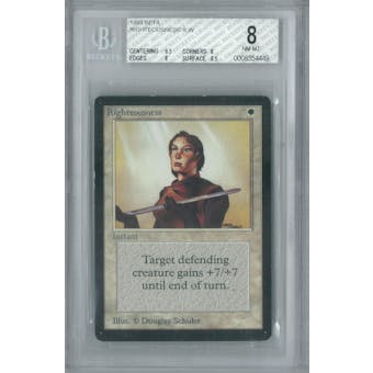 Magic the Gathering Beta Righteousness BGS 8 (9.5, 8, 8, 8.5)
