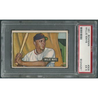1951 Bowman Baseball #305 Willie Mays Rookie PSA 5 (EX)