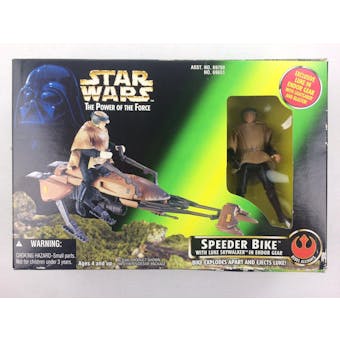 Star Wars POTF2 Luke Skywalker with Speeder Bike MISB (Box Wear)