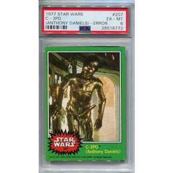 1977 Topps Star Wars #207 C-3PO Error Card PSA 6 (EX-MT) *28516772*
