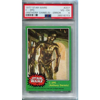 1977 Topps Star Wars #207 C-3PO Error Card PSA 4 (VG-EX) *28516773*