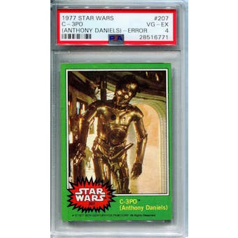 1977 Topps Star Wars #207 C-3PO Error Card PSA 4 (VG-EX) *28516771*