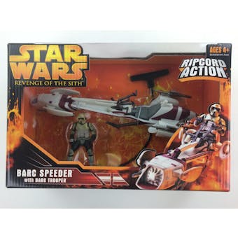 Star Wars ROTS Barc Trooper with Ripcord Speeder MISB (Box Wear)