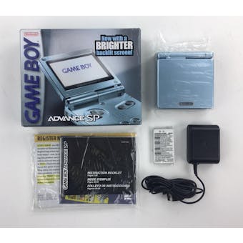 Nintendo Game Boy Advance SP Blue Pearl System Boxed Complete AGS-101 (Bright Screen)