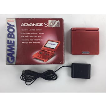 Nintendo Game Boy Advance SP Flame Red System Boxed Complete