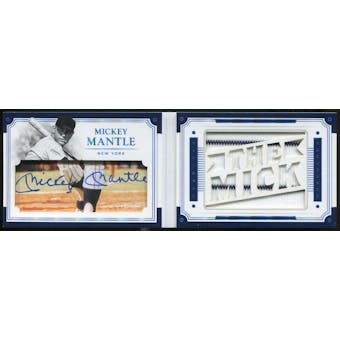 2017 Panini National Treasures Legends Cuts Booklet Materials Nickname #LCBM-MM Mickey Mantle 4/5