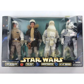 Star Wars 12" Luke Han Hoth Snowtrooper At-At Driver Figures MISB (Box Wear)