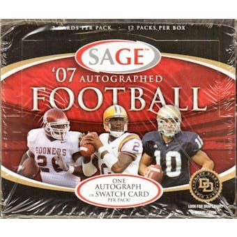 2007 Sage Autographed Football Hobby Box