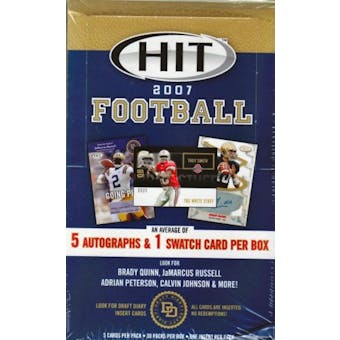 2007 Sage Hit Football Hobby Box