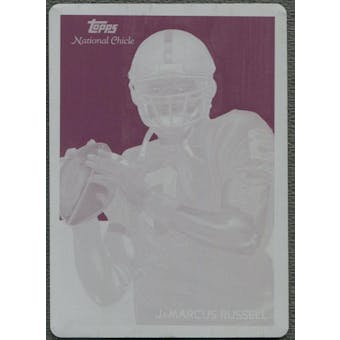 2009 Topps National Chicle #42 JaMarcus Russell Printing Plate Magenta #1/1