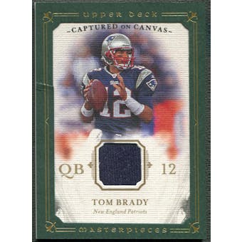 2008 UD Masterpieces #CC1 Tom Brady Captured on Canvas Jersey