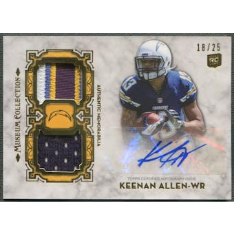 2013 Topps Museum Collection #SSDRAKA Keenan Allen Rookie Dual Patch Gold Auto #18/25