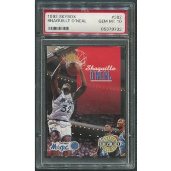 1992/93 SkyBox Basketball #382 Shaquille O'Neal SP Rookie PSA 10 (GEM MT)