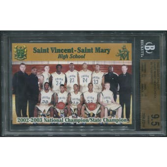 2003/04 Saint Vincent-Saint Mary High School #5 Team Photo LeBron James BGS 9.5 (GEM MINT)
