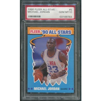 1990/91 Fleer Basketball #5 Michael Jordan All-Star PSA 10 (GEM MT)
