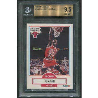 1990/91 Fleer Basketball #26 Michael Jordan BGS 9.5 (GEM MINT)