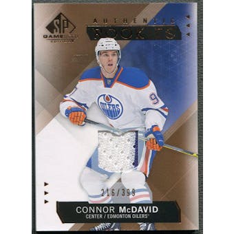 2015/16 SP Game Used #197 Connor McDavid Copper Rookie Jersey #216/399