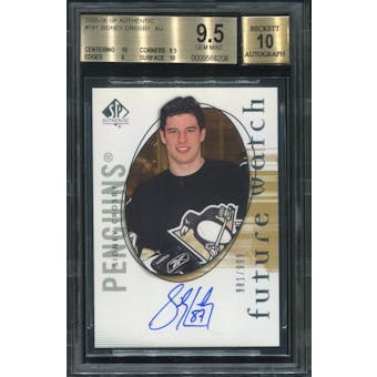 2005-06 SP Authentic Future Watch #181 Sidney Crosby Rookie Auto BGS 9.5 #981/999