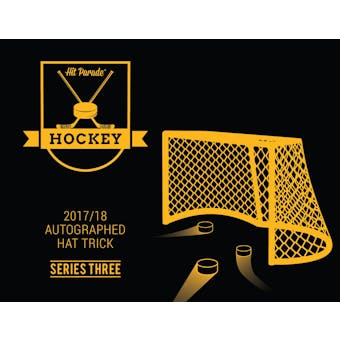 2017/18 Hit Parade Autographed HAT TRICK Series 3 Hockey 3-Box - DACW Live 9 Spot Random Hit Break #2