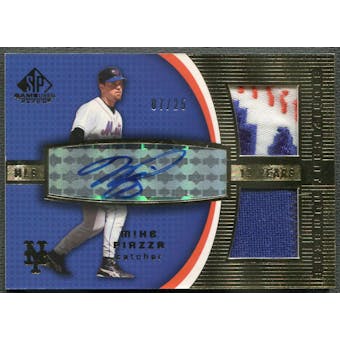 2004 SP Game Used Patch #MP Mike Piazza Significant Numbers Dual Patch Auto #07/25