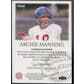 2012 Fleer Retro #97AM Archie Manning 1997 Autographics Auto