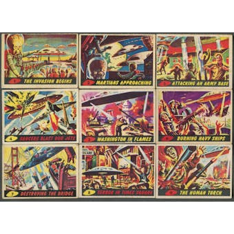 1964 Mars Attacks U.K. Complete Set (VG-EX Condition) With Wrapper VERY RARE!!!