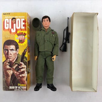 GI Joe 1974 Man of Action Kung Fu Grip Figure Fuzzy Head with Original Box (1)