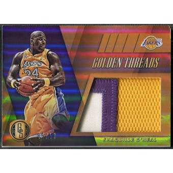 2015/16 Panini Gold Standard #3 Shaquille O'Neal Golden Threads Jumbo Patch #05/10